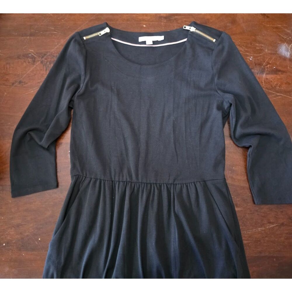 Black Boden Aline dress with 3/4 sleeve and pockets 10R